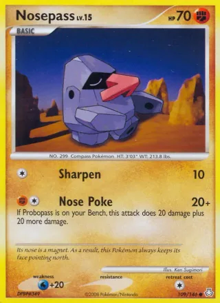Nosepass #109 · Legends Awakened Pokémon card