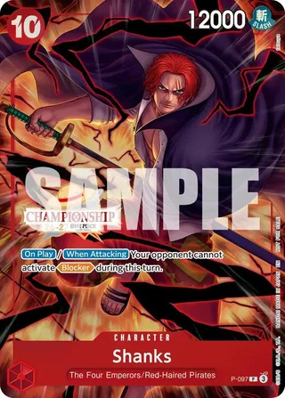 Shanks (CS 26-27 Event Pack) #P-097-cs-26-27-event-pack-finalist-ver · One Piece Promotion Cards One Piece card