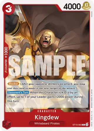Kingdew #ST15-003 · ST-15: Starter Deck 15 RED Edward.Newgate One Piece card