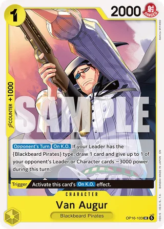 Van Augur #OP16-103 · The Time of Battle Release Event Cards One Piece card