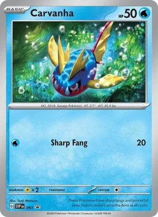 Carvanha #093 · SVP Black Star Promos Pokémon card