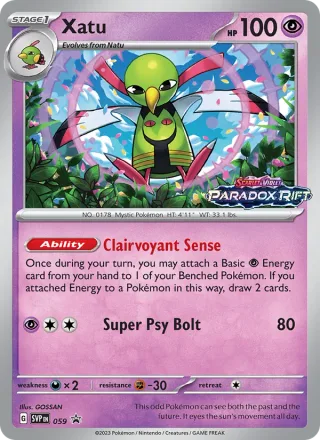 Xatu #059 · SVP Black Star Promos Pokémon card