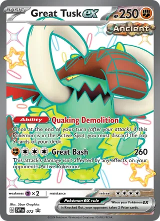 Great Tusk ex #072 · SVP Black Star Promos Pokémon card