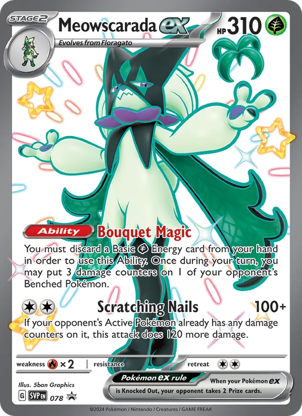 Meowscarada ex full card art