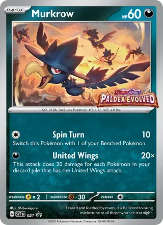 Murkrow #021 · SVP Black Star Promos Pokémon card