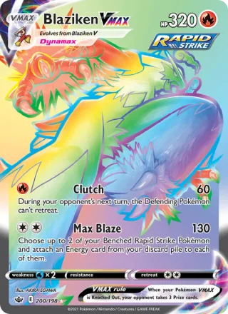 Blaziken VMAX #200 · Chilling Reign Pokémon card