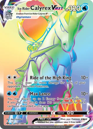 Ice Rider Calyrex VMAX #202 · Chilling Reign Pokémon card