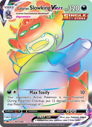 Galarian Slowking VMAX #207 · Chilling Reign Pokémon card