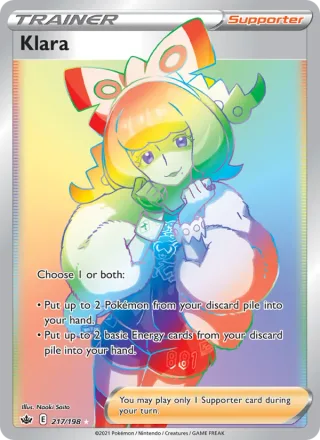 Klara #217 · Chilling Reign Pokémon card