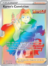 Karen's Conviction · Chilling Reign Pokémon card