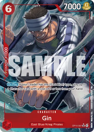 Gin (Alternate Art) #OP15-007-alternate-art · Adventure on Kami's Island One Piece card