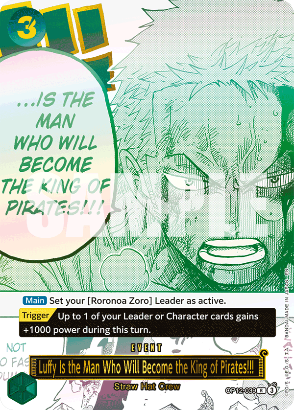Luffy Is the Man Who Will Become the King of Pirates!!! (Japanese Version 3rd Anniversary Set) full card art