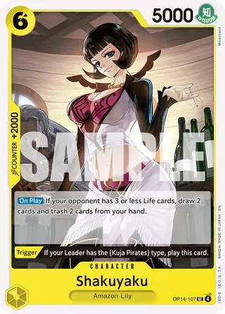 Shakuyaku #OP14-107 · The Azure Sea's Seven One Piece card