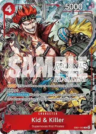 Kid & Killer (Offline Regional Finalist Card Set 2025 Vol.2) #EB01-003-offline-regional-finalist-card-set-2025-vol-2 · One Piece Promotion Cards One Piece card
