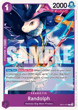 Randolph #OP11-077 · A Fist of Divine Speed Release Event Cards One Piece card