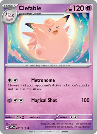 Clefable #075 · Ascended Heroes Pokémon card