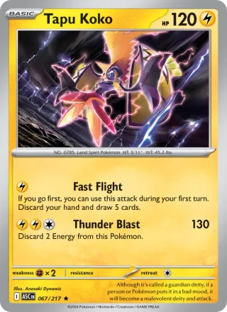 Tapu Koko #067 · Ascended Heroes Pokémon card