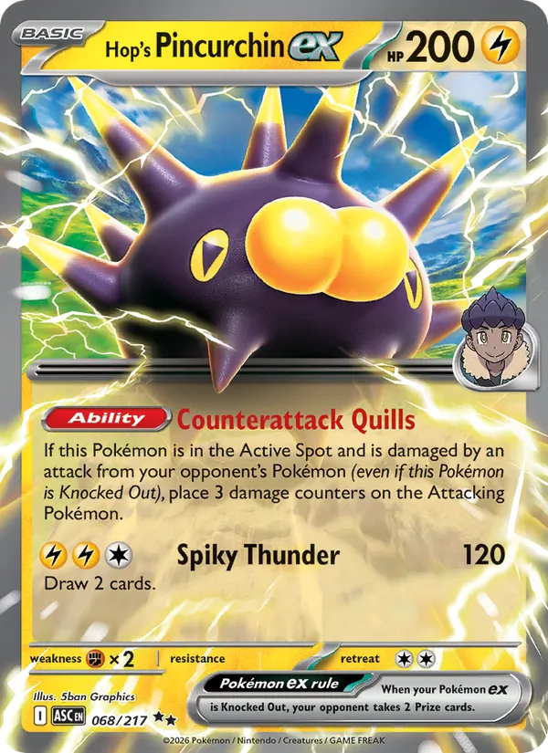 Hop's Pincurchin ex full card art