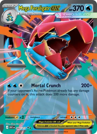 Mega Feraligatr ex #043 · Ascended Heroes Pokémon card