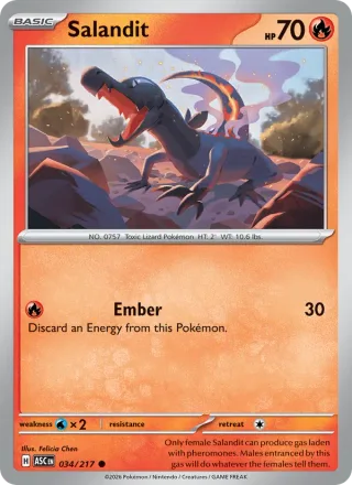 Salandit #034 · Ascended Heroes Pokémon card