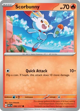 Scorbunny #036 · Ascended Heroes Pokémon card