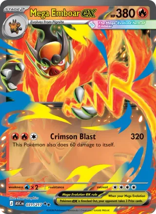 Mega Emboar ex #031 · Ascended Heroes Pokémon card