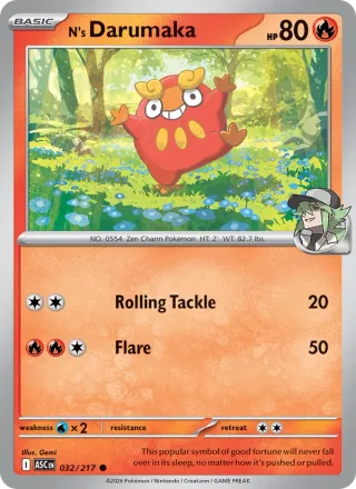 N's Darumaka #032 · Ascended Heroes Pokémon card