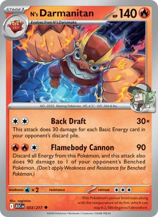 N's Darmanitan #033 · Ascended Heroes Pokémon card
