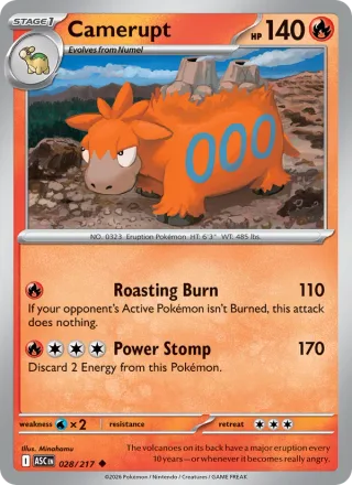 Camerupt #028 · Ascended Heroes Pokémon card