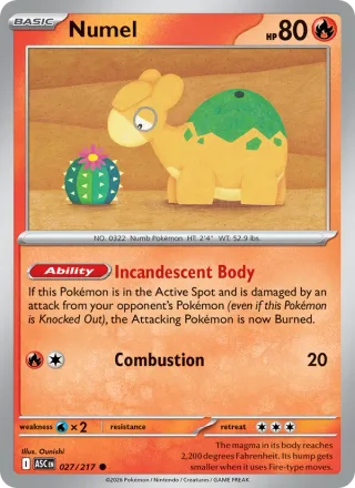 Numel #027 · Ascended Heroes Pokémon card