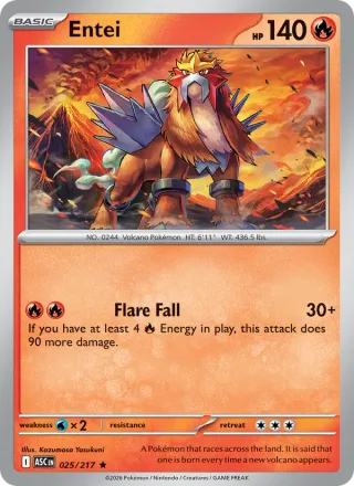 Entei #025 · Ascended Heroes Pokémon card