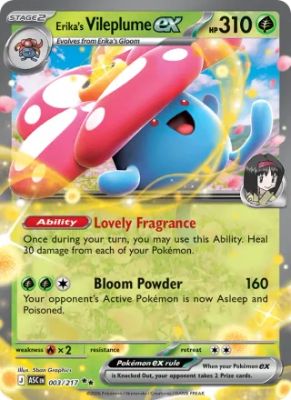 Erika's Vileplume ex #003 · Ascended Heroes Pokémon card