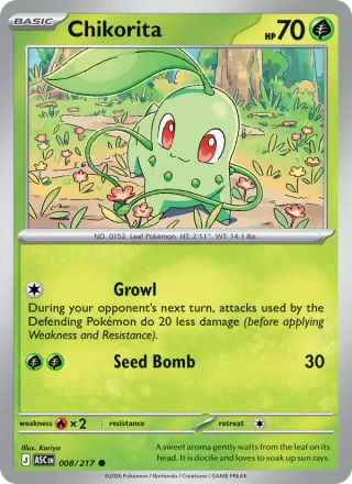 Chikorita #008 · Ascended Heroes Pokémon card