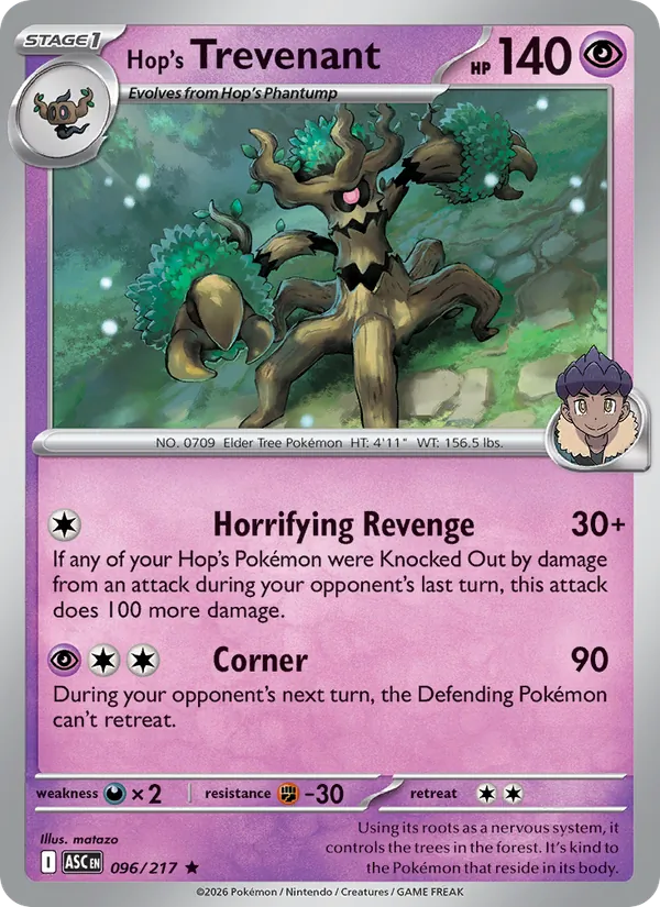 Hop's Trevenant full card art