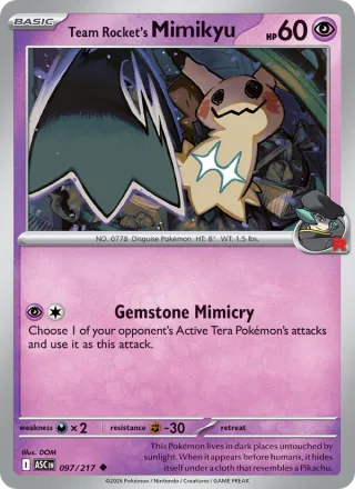Team Rocket's Mimikyu #097 · Ascended Heroes Pokémon card