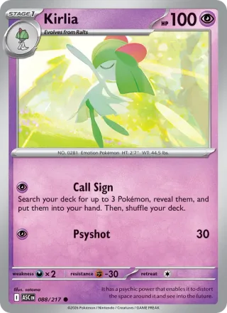 Kirlia #088 · Ascended Heroes Pokémon card
