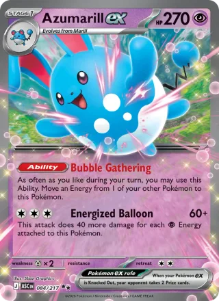 Azumarill ex #084 · Ascended Heroes Pokémon card
