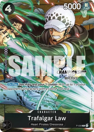 Trafalgar Law (CS 2024 Event Pack Finalist) #P-038-cs-2024-event-pack-finalist · One Piece Promotion Cards One Piece card