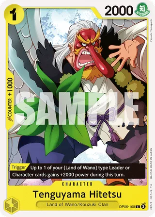 Tenguyama Hitetsu #OP06-108 · Wings of the Captain Pre-Release Cards One Piece card