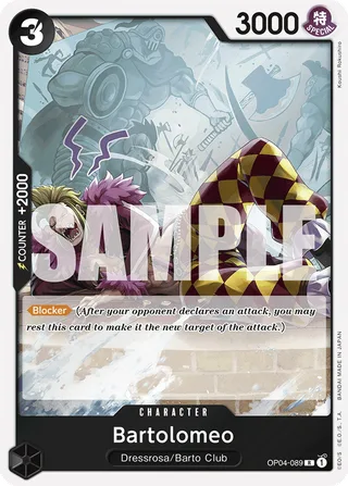Bartolomeo (Jolly Roger Foil) #OP04-089-jolly-roger-foil · Premium Booster -The Best- One Piece card