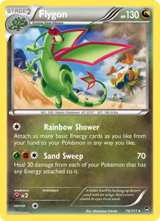 Flygon #76 · Furious Fists Pokémon card