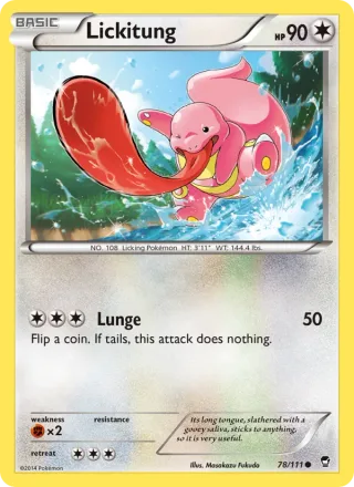 Lickitung #78 · Furious Fists Pokémon card