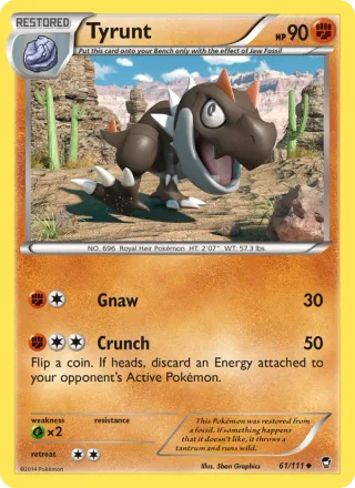 Tyrunt #61 · Furious Fists Pokémon card