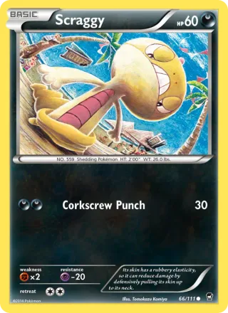 Scraggy #66 · Furious Fists Pokémon card