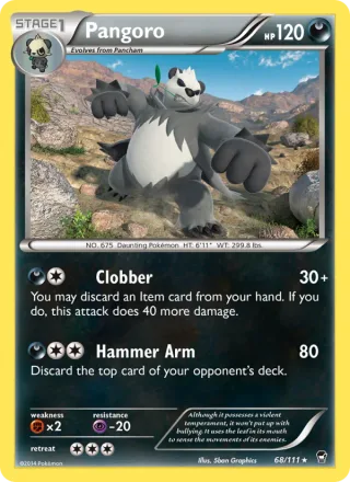 Pangoro #68 · Furious Fists Pokémon card