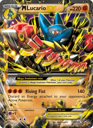 M Lucario EX #55 · Furious Fists Pokémon card