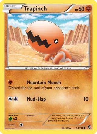 Trapinch #53 · Furious Fists Pokémon card