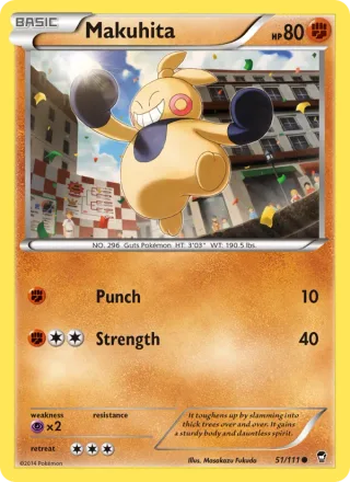 Makuhita #51 · Furious Fists Pokémon card