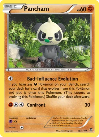Pancham #59 · Furious Fists Pokémon card