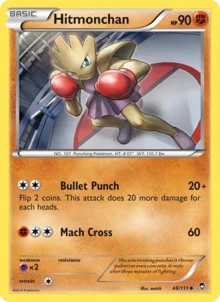 Hitmonchan #48 · Furious Fists Pokémon card